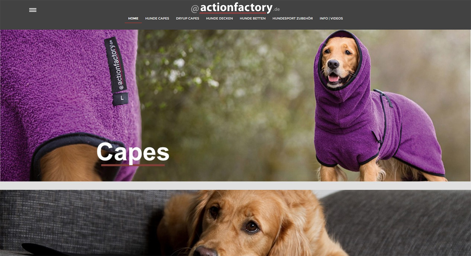 Diverse Produktfotos für www.actionfactory.de